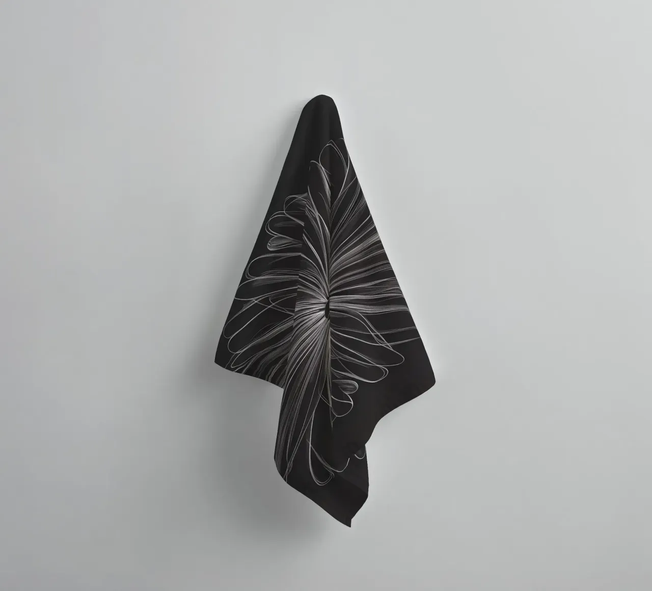 Abstracte bloemen schets badhanddoek van Artistic-shop