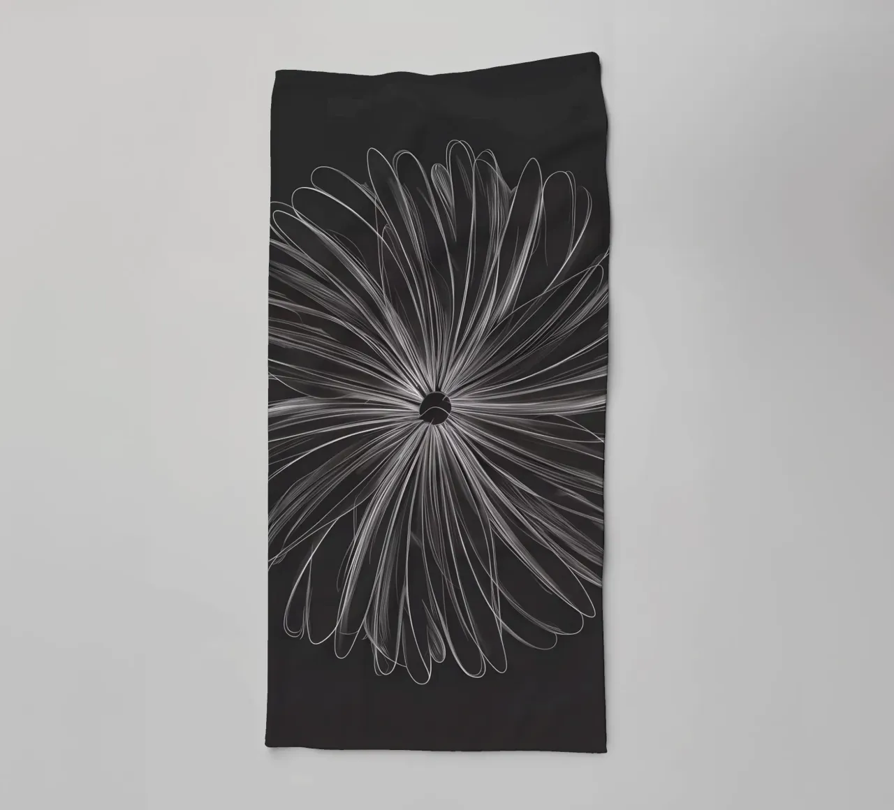 Abstracte bloemen schets badhanddoek van Artistic-shop