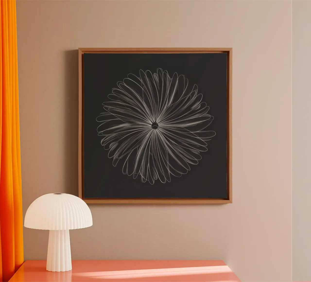 Abstracte bloemen schets canvas van Artistic-shop