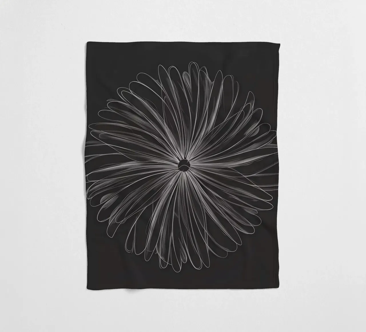 Abstracte bloemen schets fleecedeken van Artistic-shop