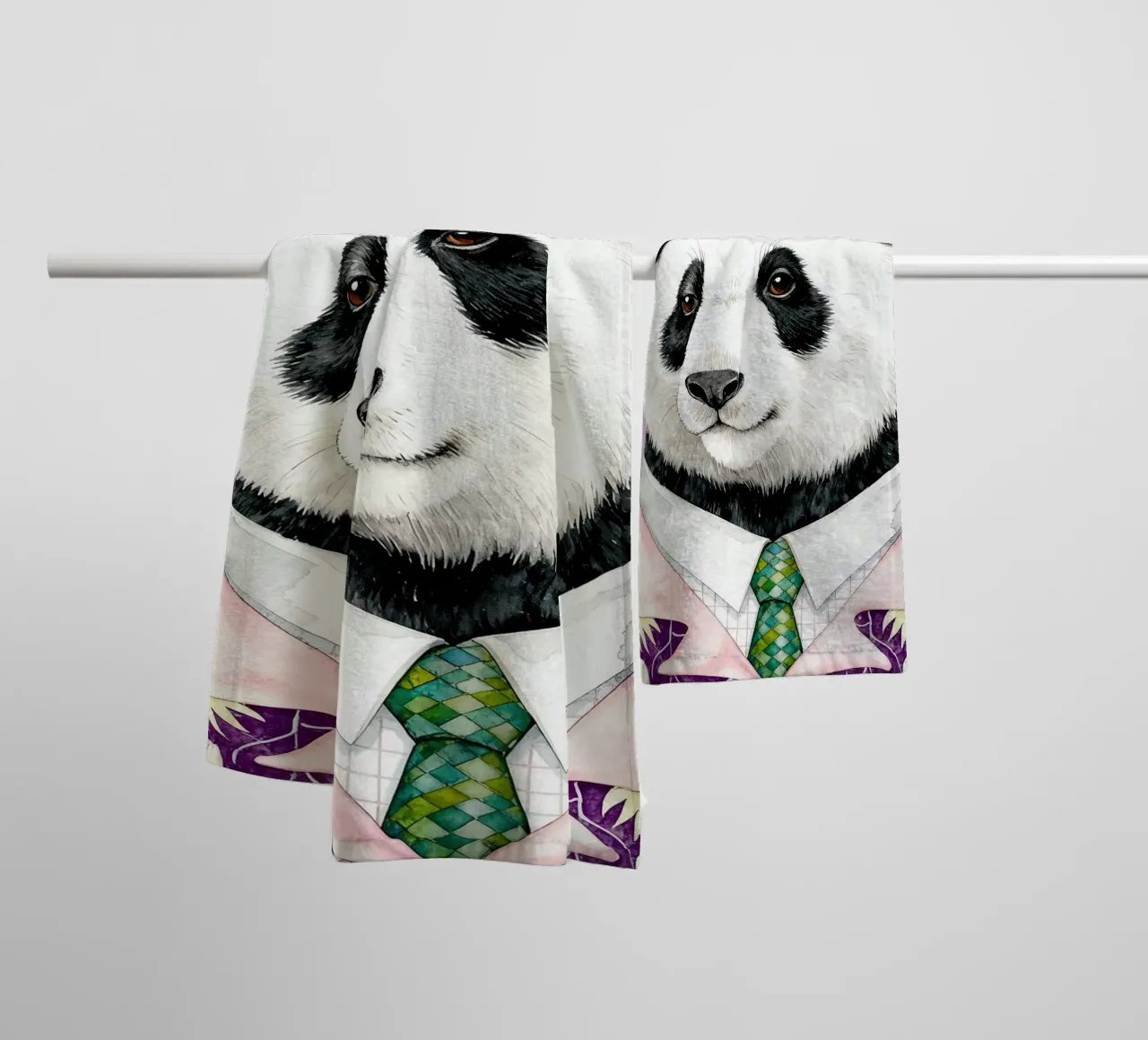 Panda Gentleman asciugamano da bagno da Attaboy Dsgn