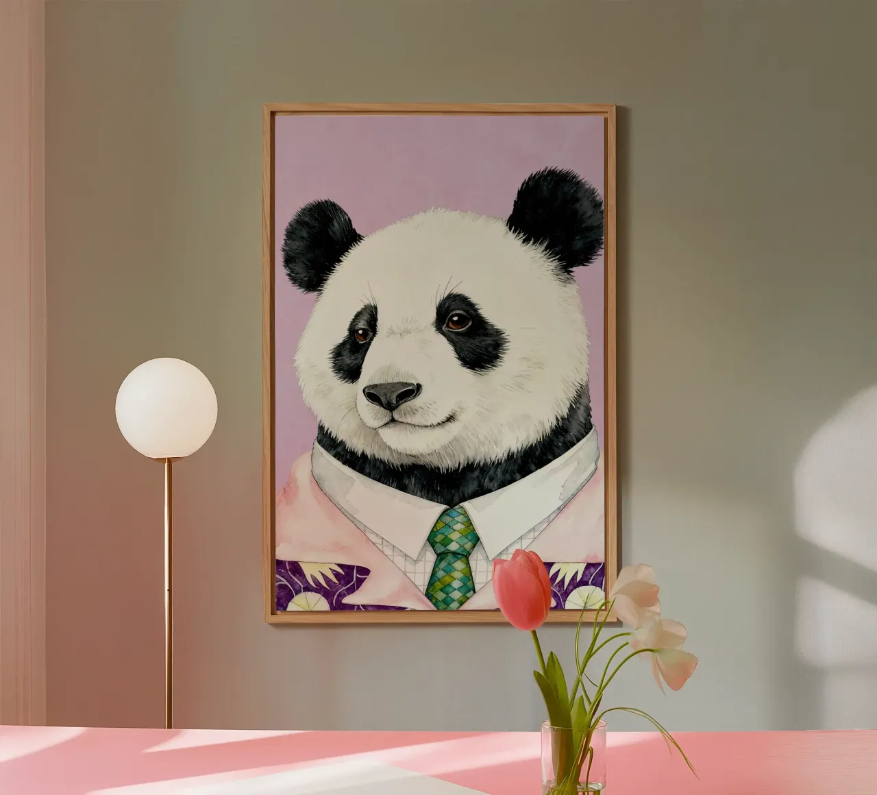 Panda Gentleman alluminio dibond da Attaboy Dsgn