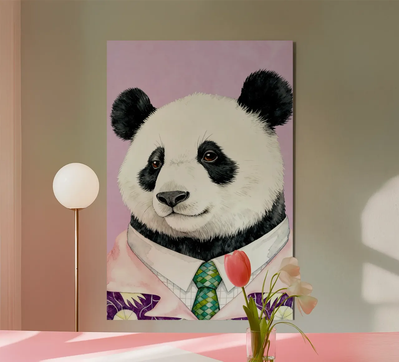 Panda Gentleman alluminio dibond da Attaboy Dsgn