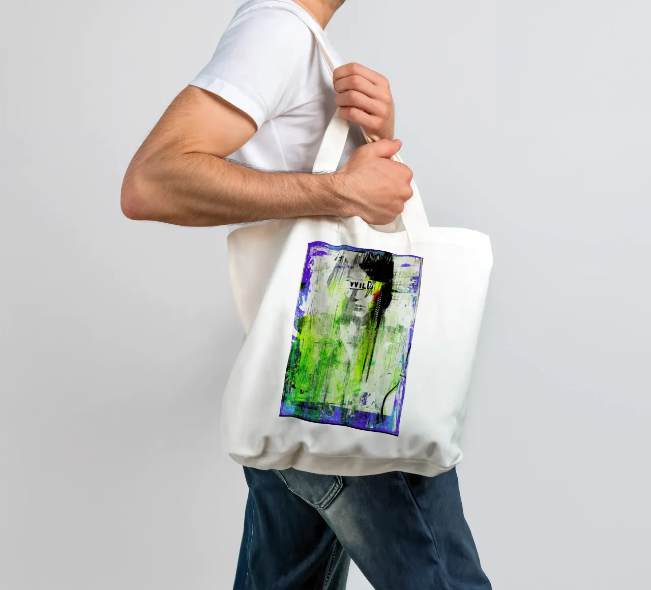 Combattre borsa in juta da Sandrine Pagnoux