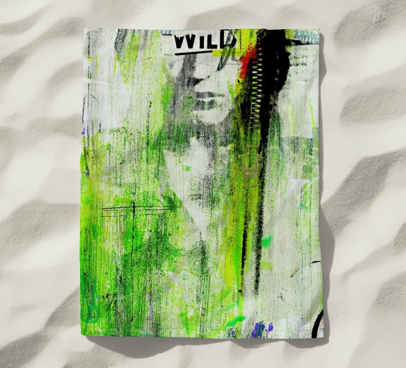 Combattre beach towel by Sandrine Pagnoux