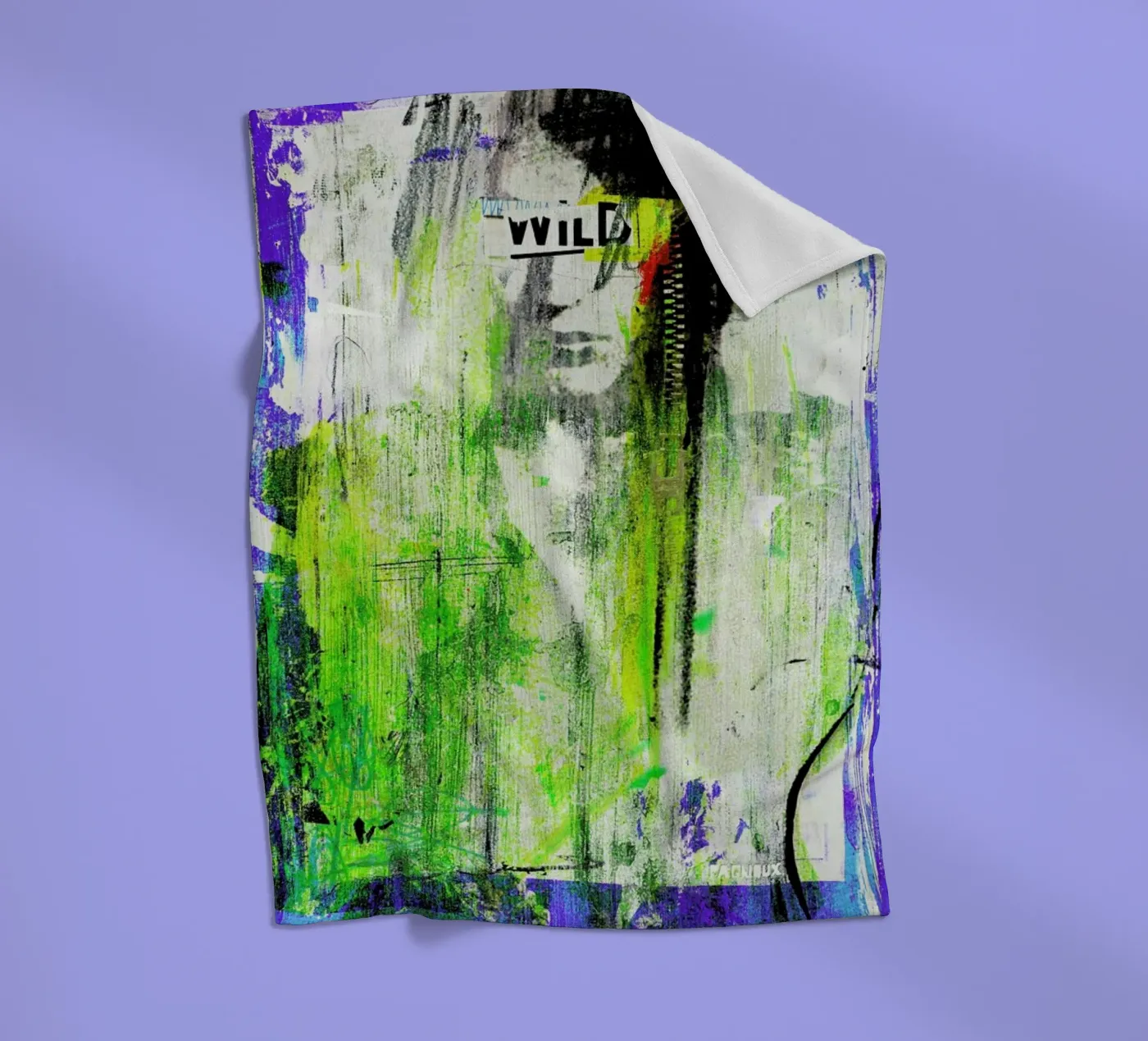 Combattre fleece blanket by Sandrine Pagnoux