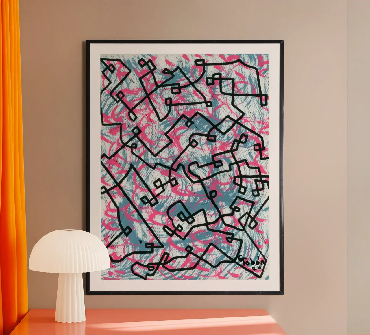 Confini poster con telaio in alluminio da gtobonart