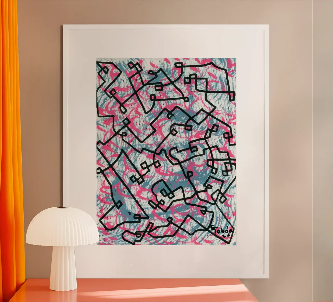 Confini poster con telaio in alluminio da gtobonart