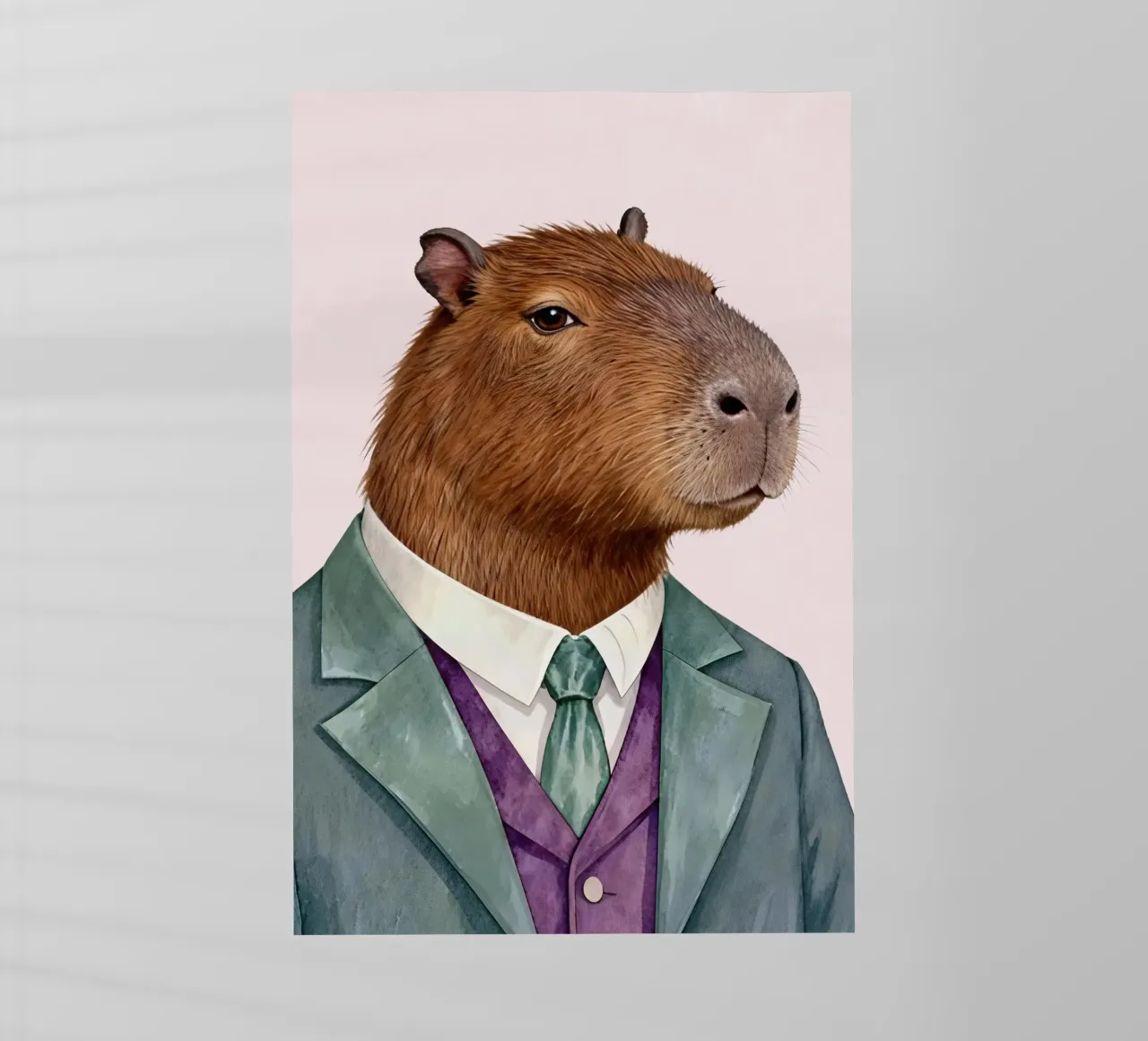 Capybara Portrait in Suit lámina retroiluminada de Attaboy Dsgn