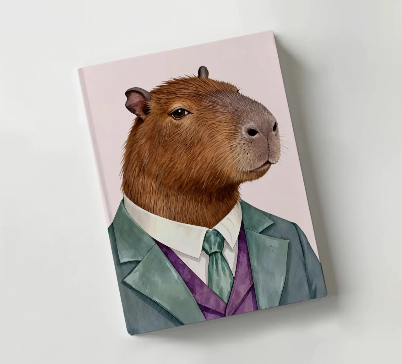 Capybara Portrait in Suit notebook by Attaboy Dsgn