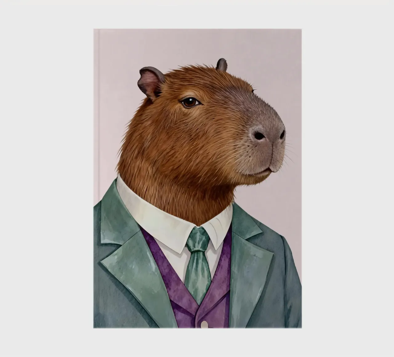 Capybara Portrait in Suit notebook by Attaboy Dsgn