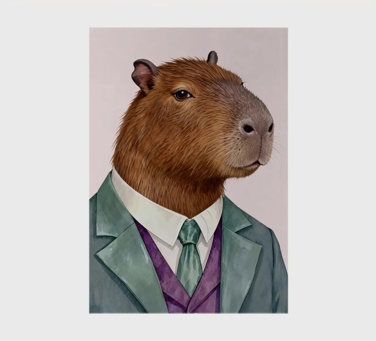 Capybara Portrait in Suit notebook by Attaboy Dsgn