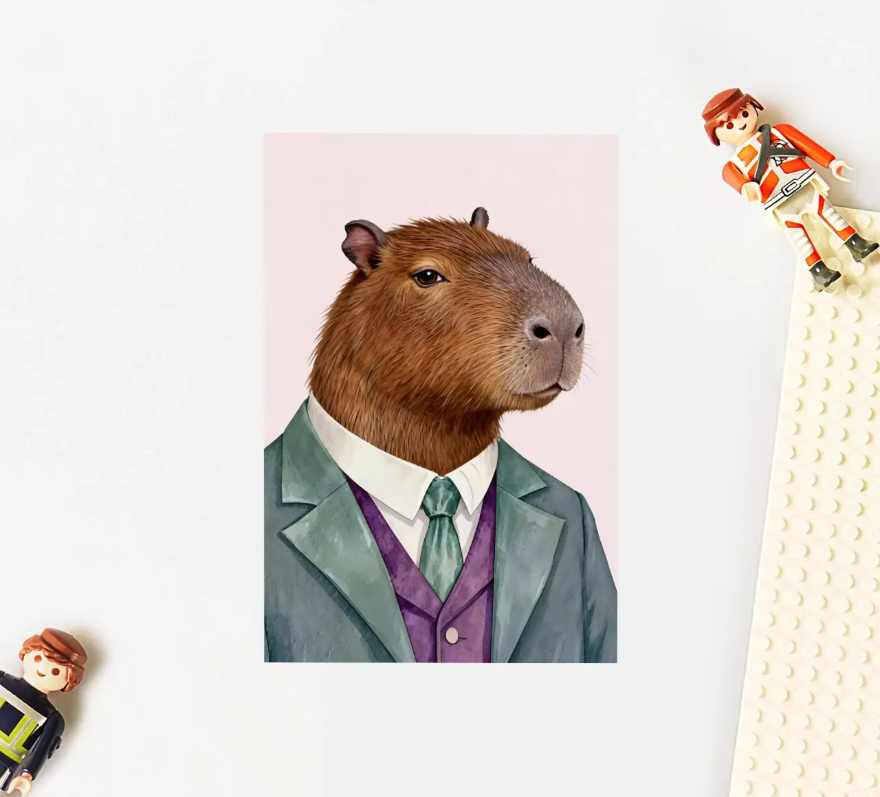 Capybara Portrait in Suit adesivo da Attaboy Dsgn