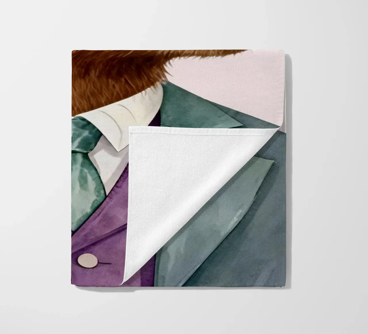 Capybara Portrait in Suit telo mare da Attaboy Dsgn