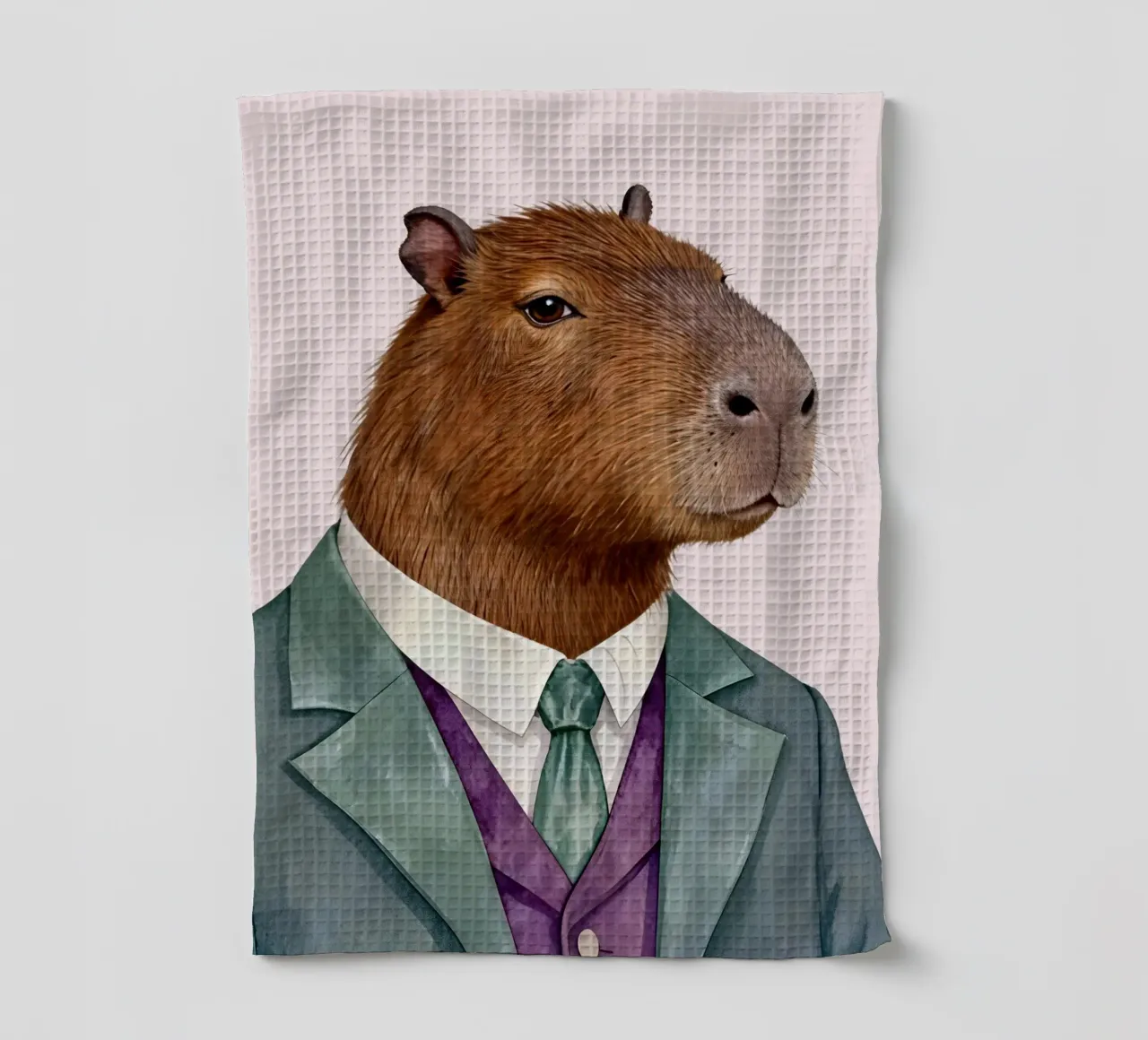 Capybara Portrait in Suit torchon de Attaboy Dsgn