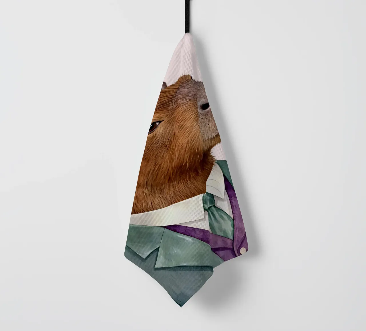 Capybara Portrait in Suit torchon de Attaboy Dsgn