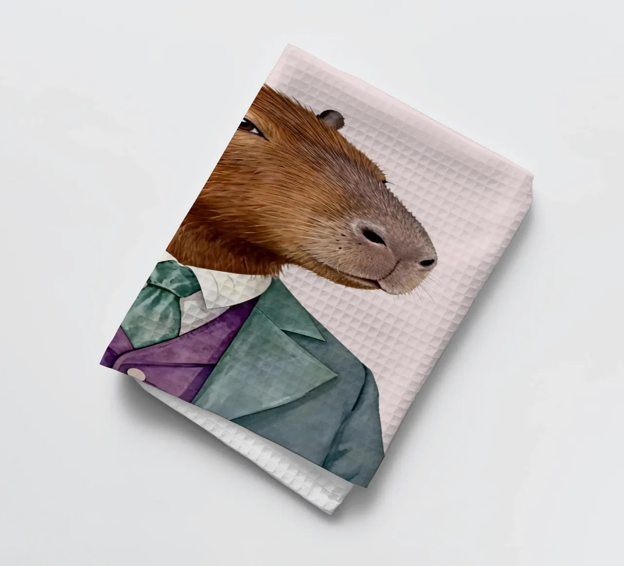 Capybara Portrait in Suit torchon de Attaboy Dsgn