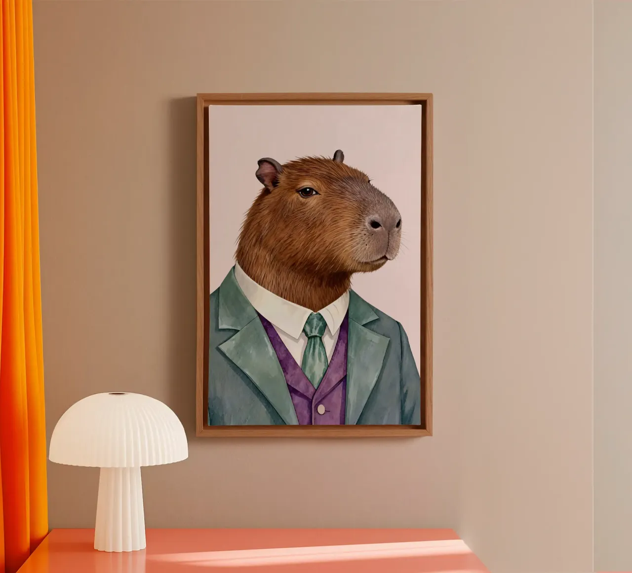 Capybara Portrait in Suit tela da Attaboy Dsgn