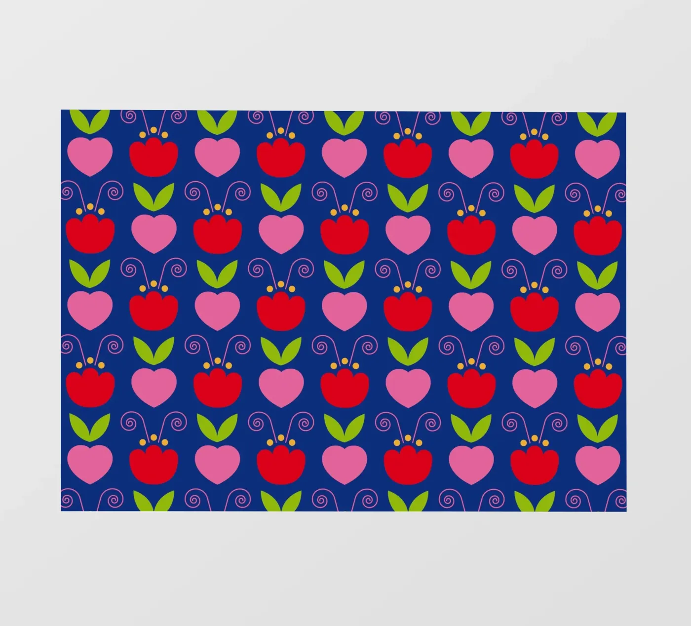 Motif de fruits, illustration graphique de fruits, décoration violette papier peint photo de Formhelden