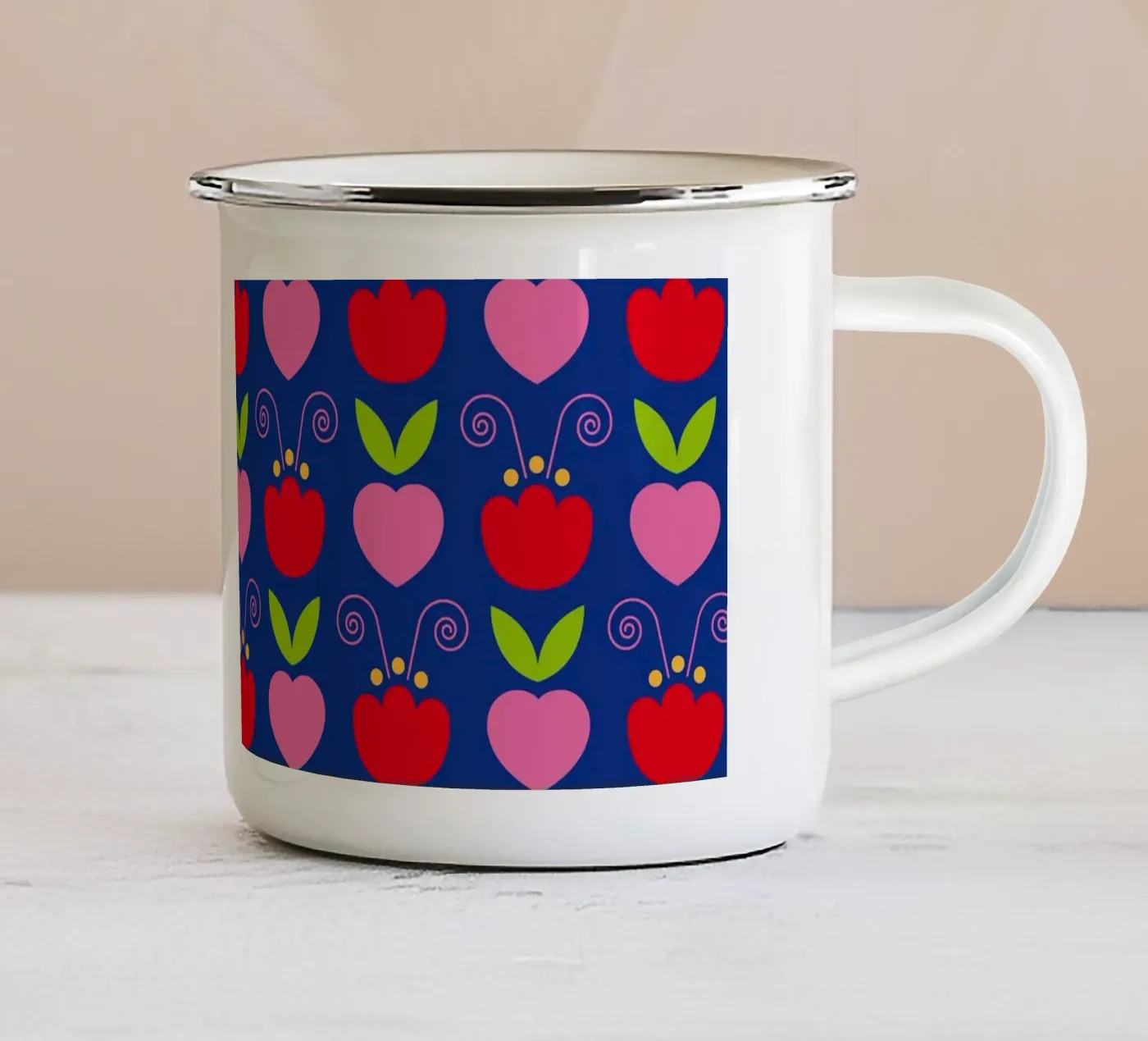 Sample 17 enamel mug by Looks n Brains