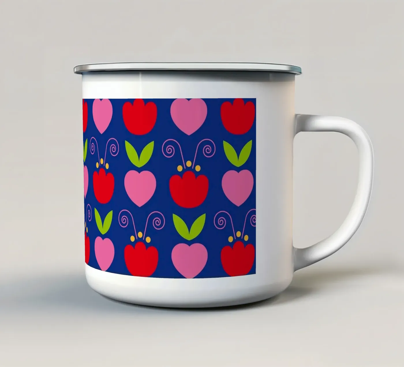Sample 17 enamel mug by Looks n Brains