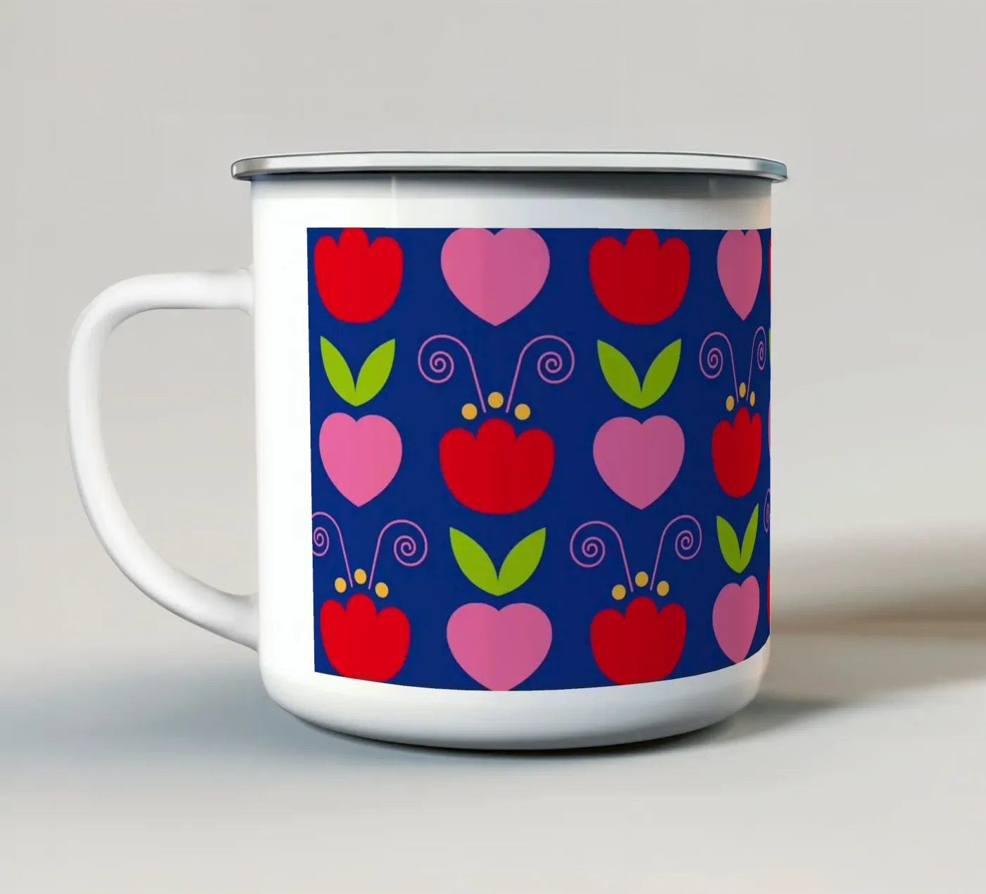 Sample 17 enamel mug by Looks n Brains