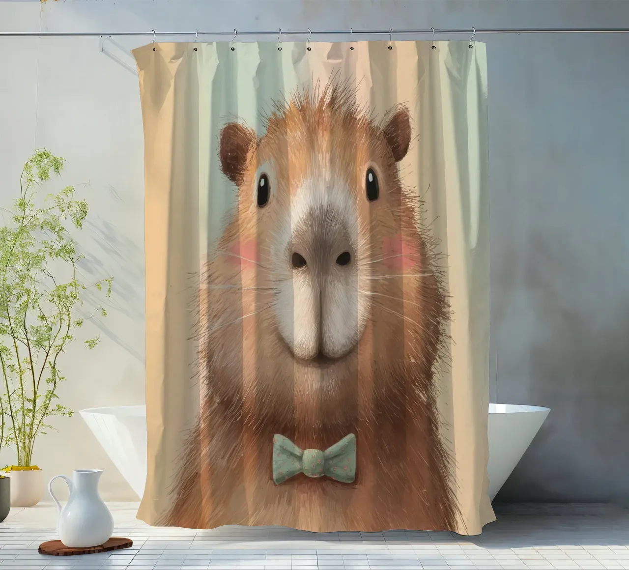Capybara Animal Character tenda da doccia da Attaboy Dsgn