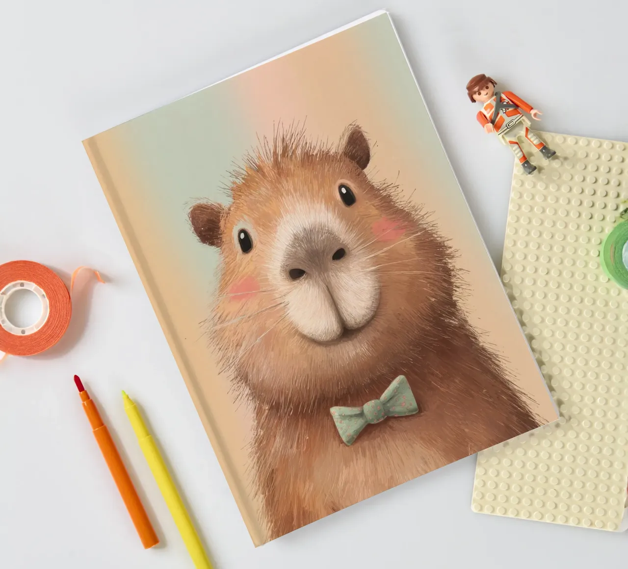 Capybara Animal Character notebook by Attaboy Dsgn