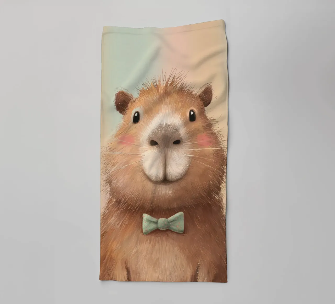 Capybara Animal Character towel by Attaboy Dsgn