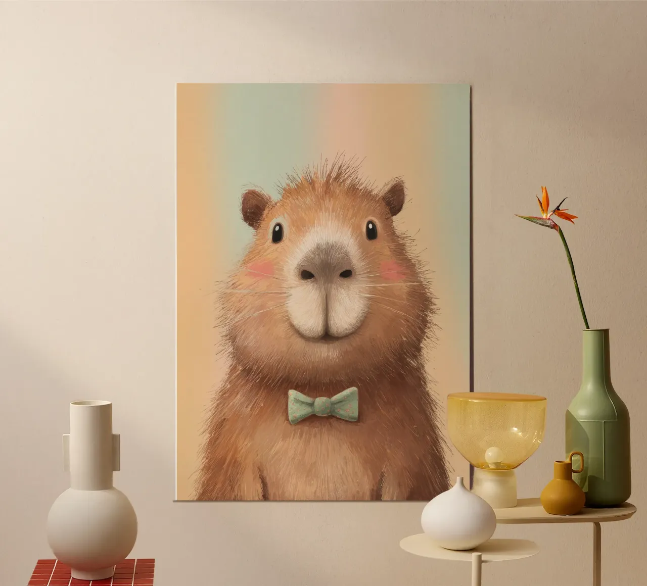 Capybara Animal Character alluminio dibond da Attaboy Dsgn