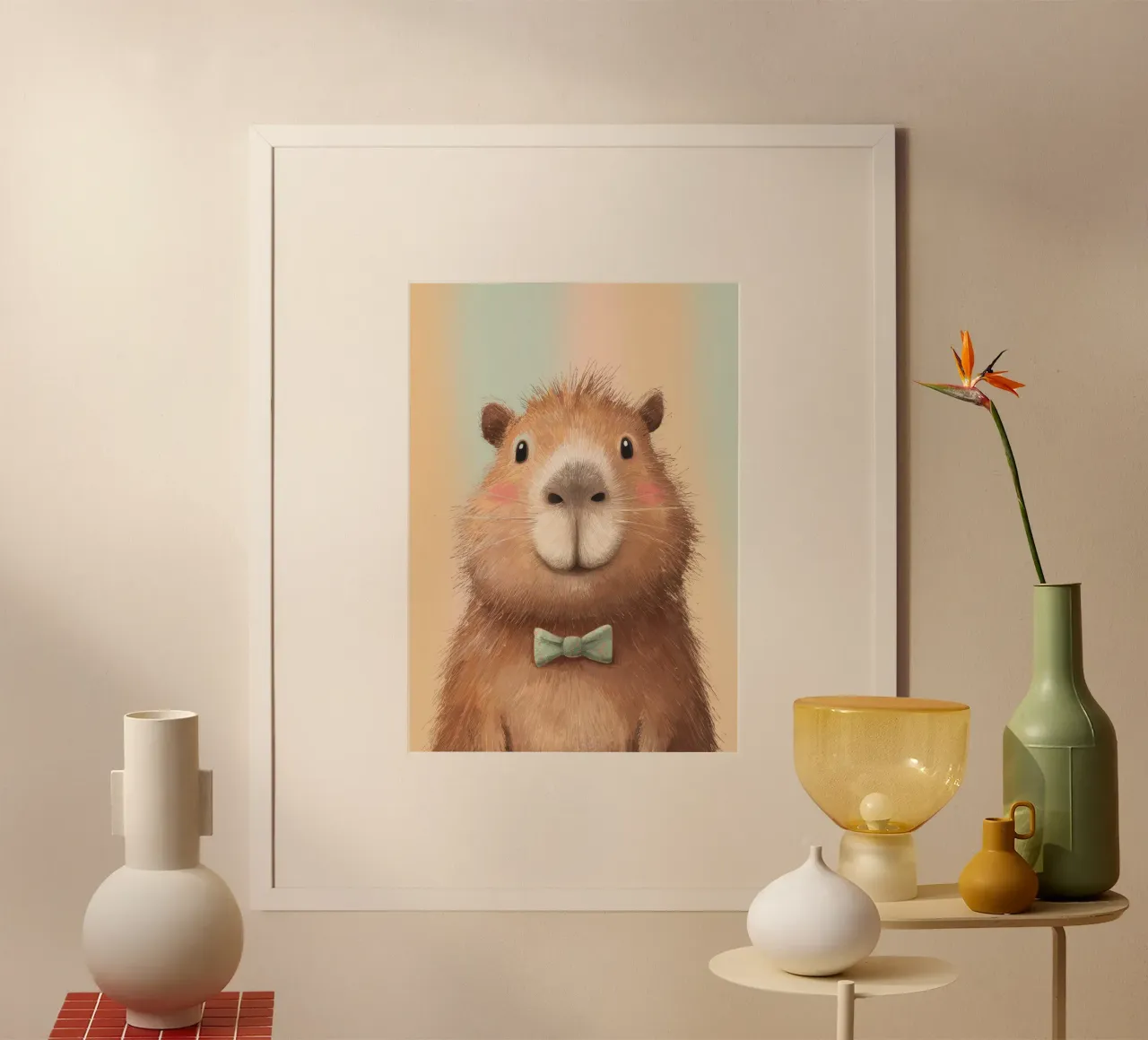 Capybara Animal Character carta hahnemühle da Attaboy Dsgn