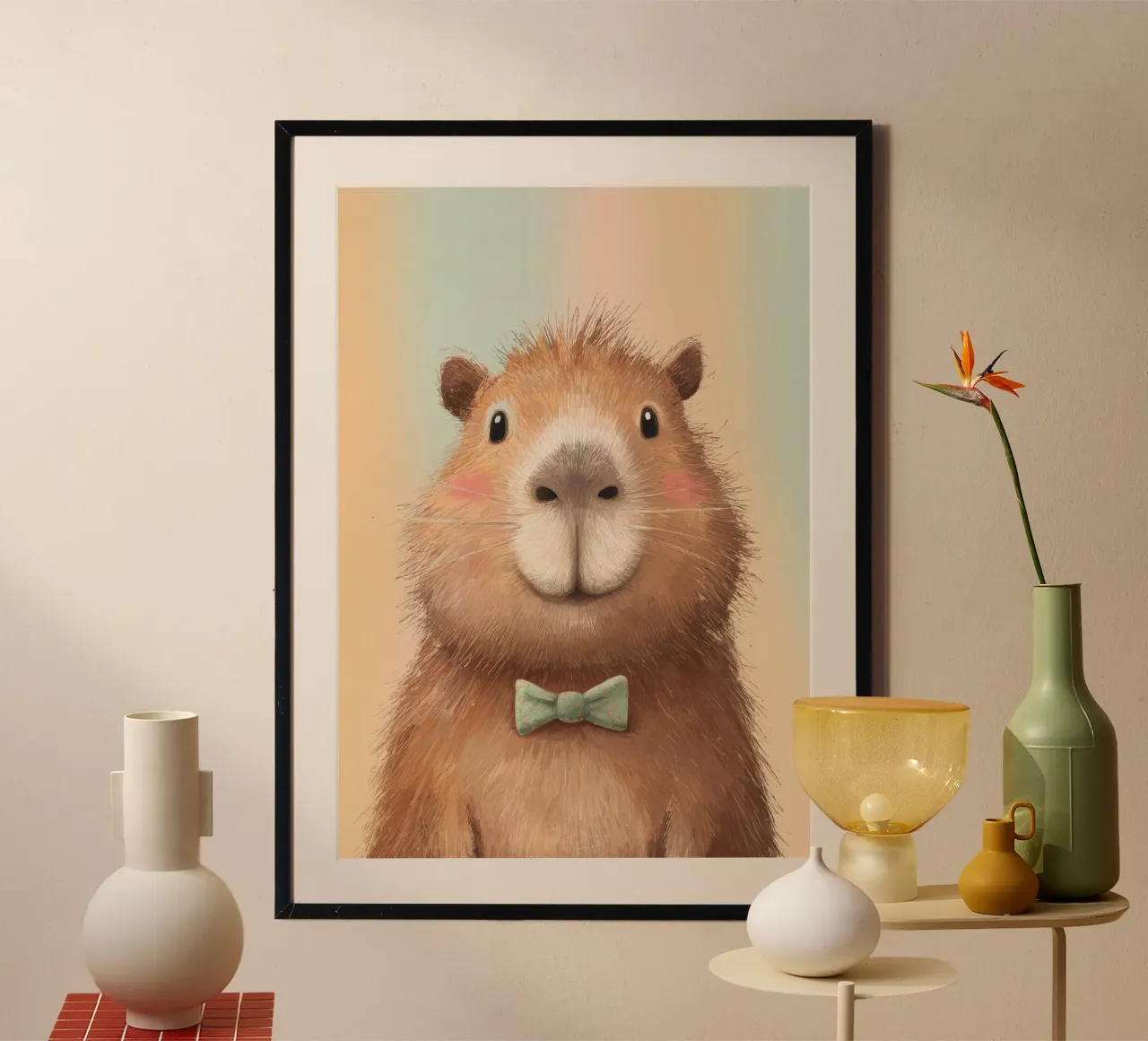 Capybara Animal Character carta hahnemühle da Attaboy Dsgn