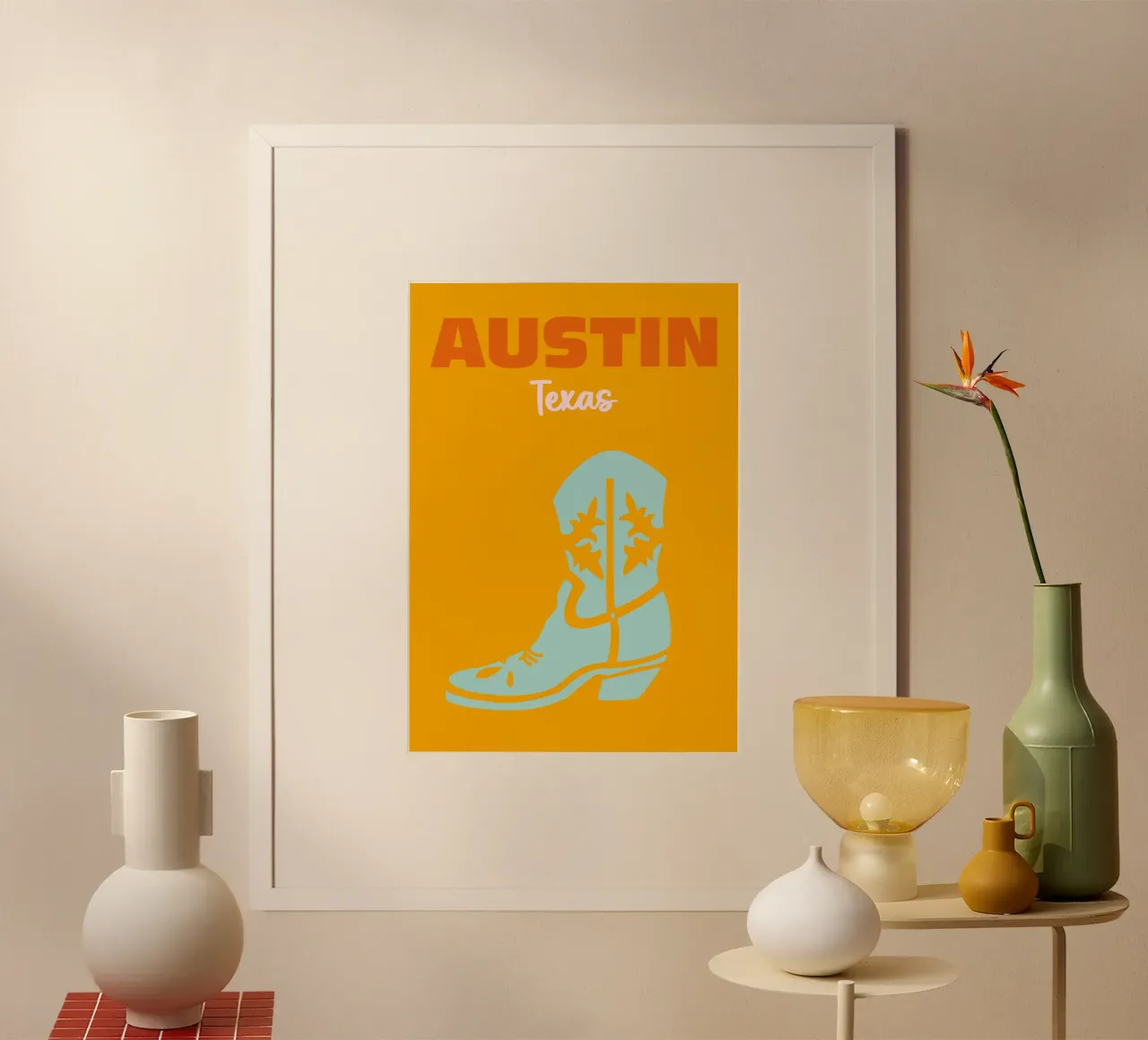Austin, Texas carta hahnemühle da Colorful Homes
