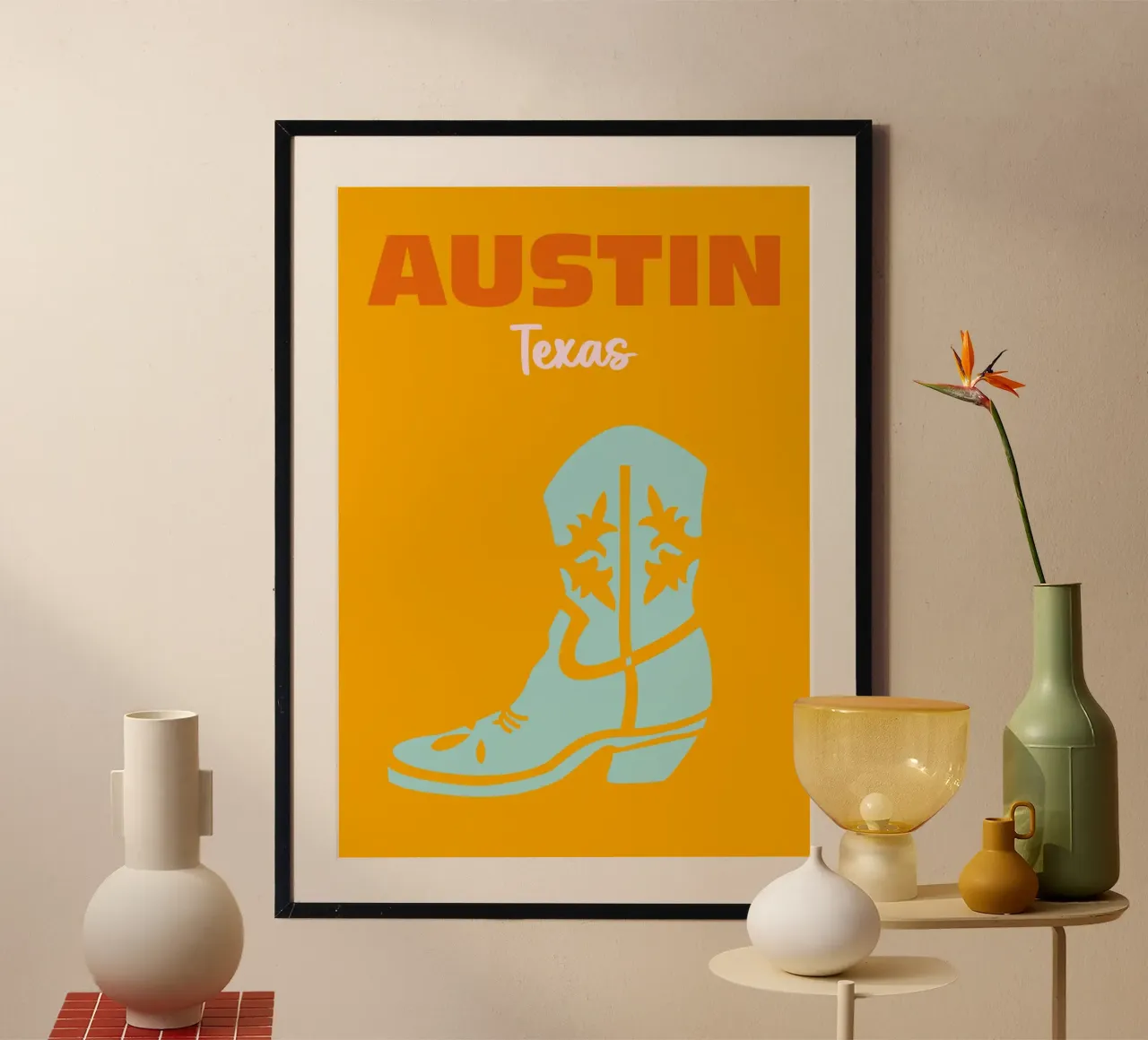 Austin, Texas carta hahnemühle da Colorful Homes
