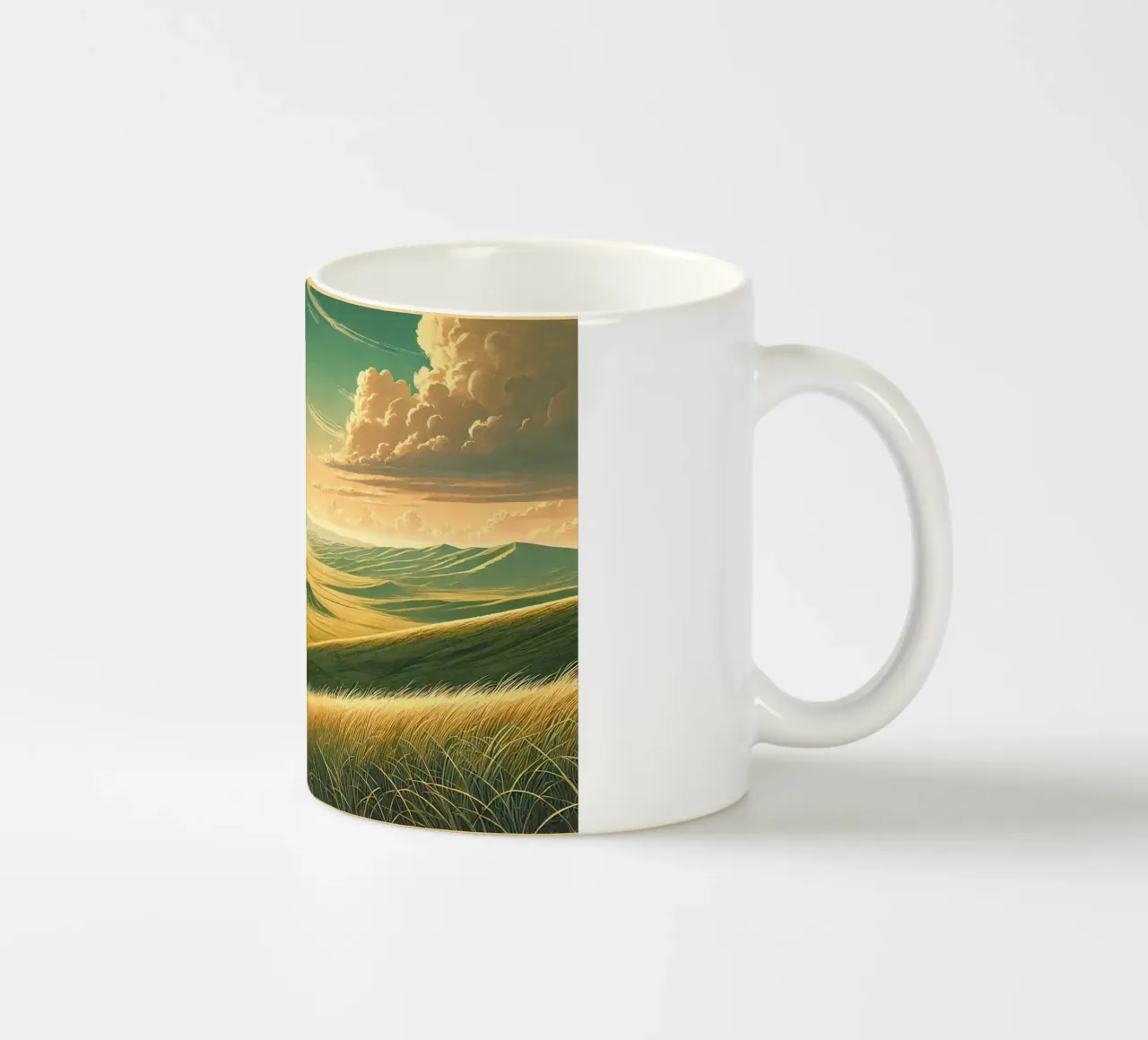 Poster d'epoca Mongolia, steppe infinite tazza in ceramica da Wanderlust Vibes