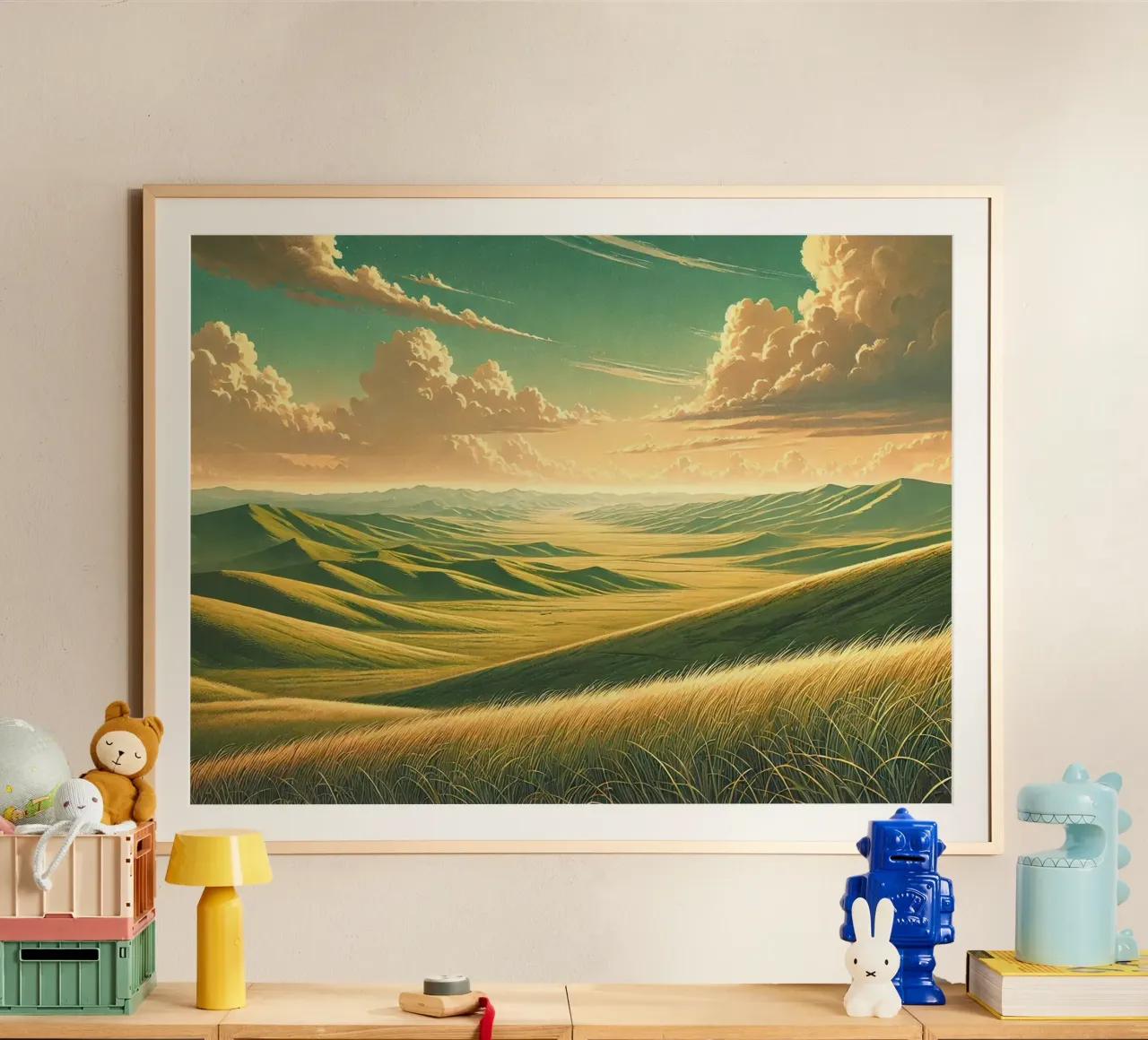 Poster d'epoca Mongolia, steppe infinite carta hahnemühle da Wanderlust Vibes