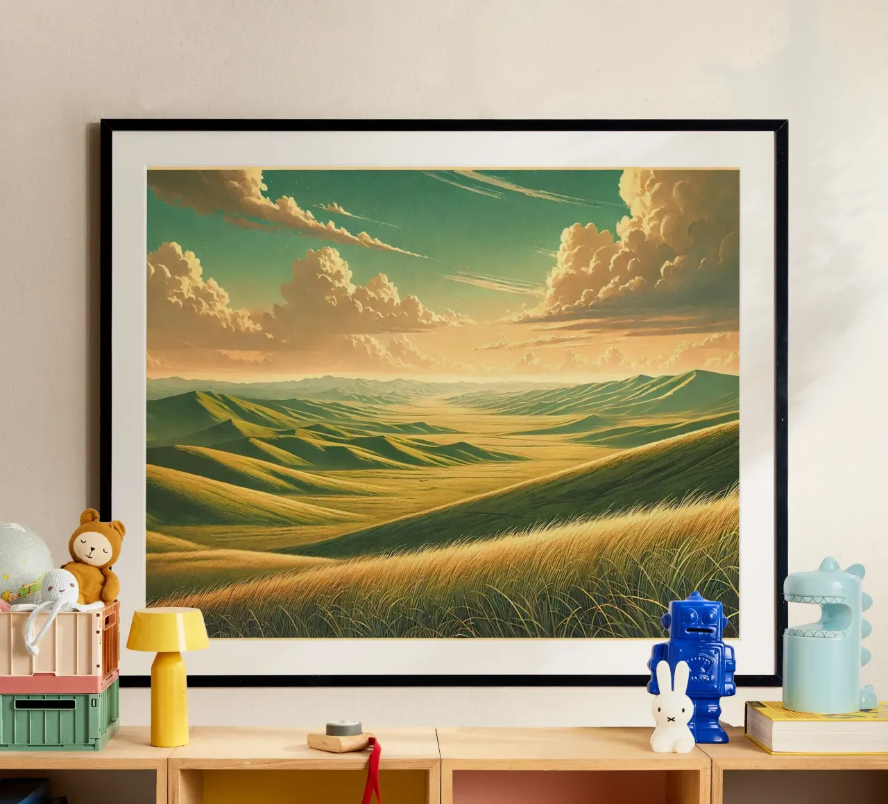 Poster d'epoca Mongolia, steppe infinite carta hahnemühle da Wanderlust Vibes