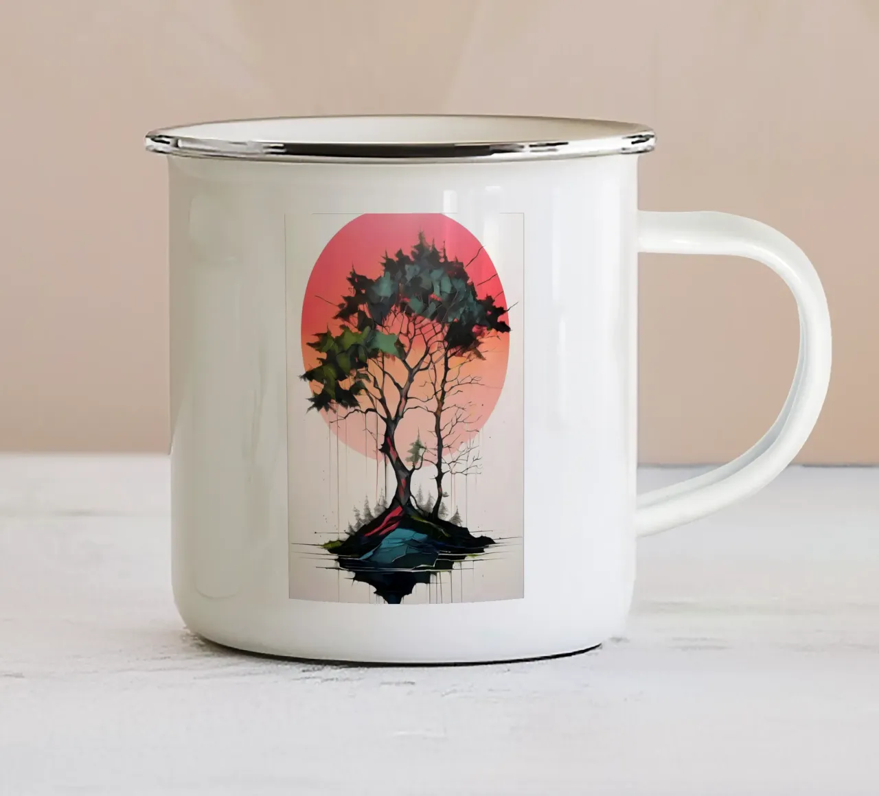 Isola della Tranquillità tazza in smalto da Artistic-shop