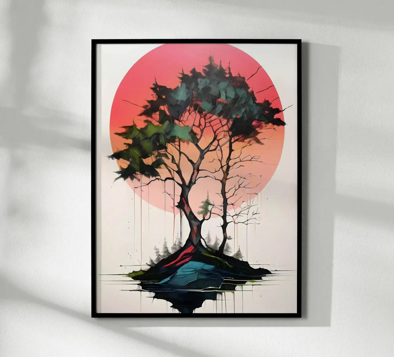 Isola della Tranquillità poster con telaio in alluminio da Artistic-shop