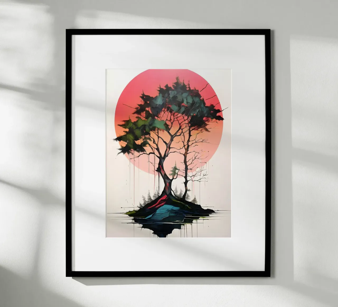 Isola della Tranquillità poster con telaio in alluminio da Artistic-shop