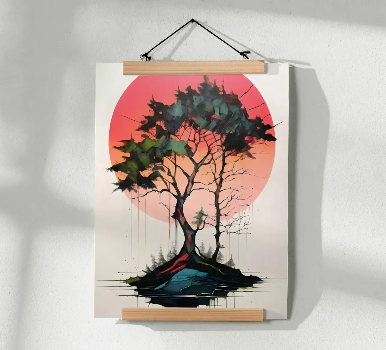 Isola della Tranquillità poster con telaio in alluminio da Artistic-shop