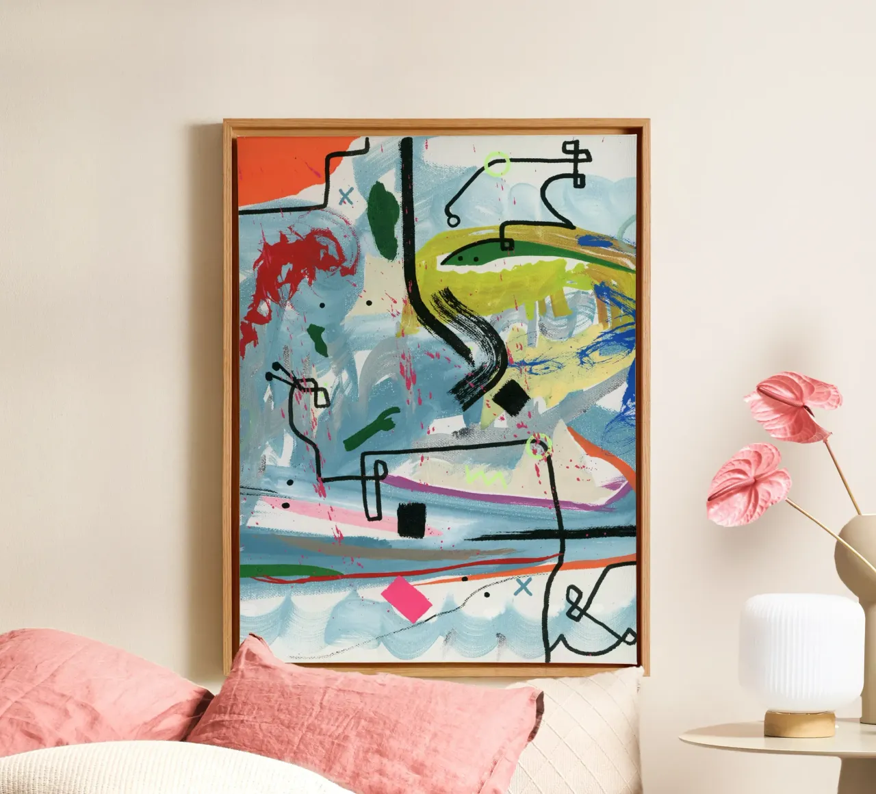 Storing 1 canvas met Baklijst van gtobonart
