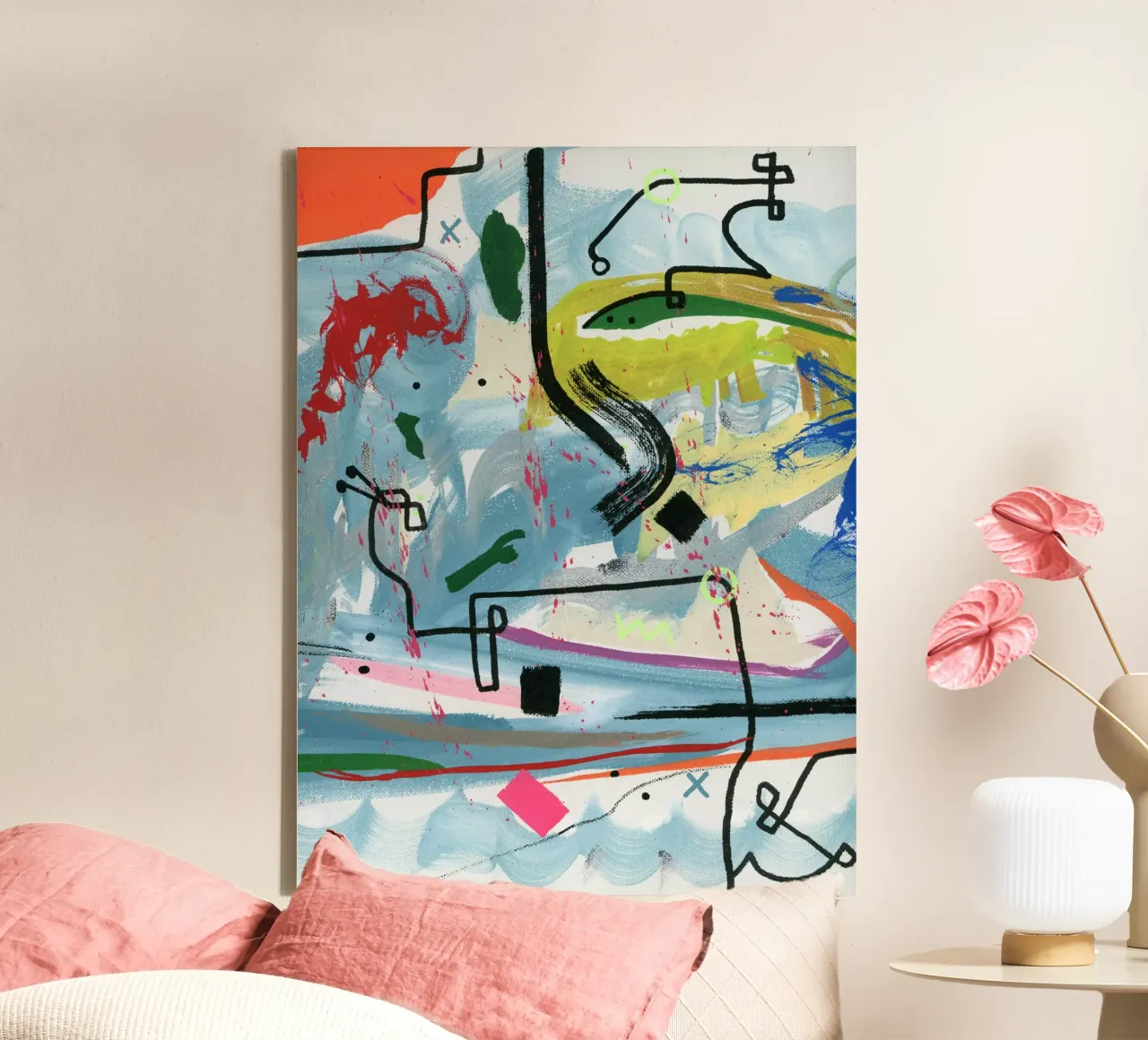 Storing 1 canvas met Baklijst van gtobonart