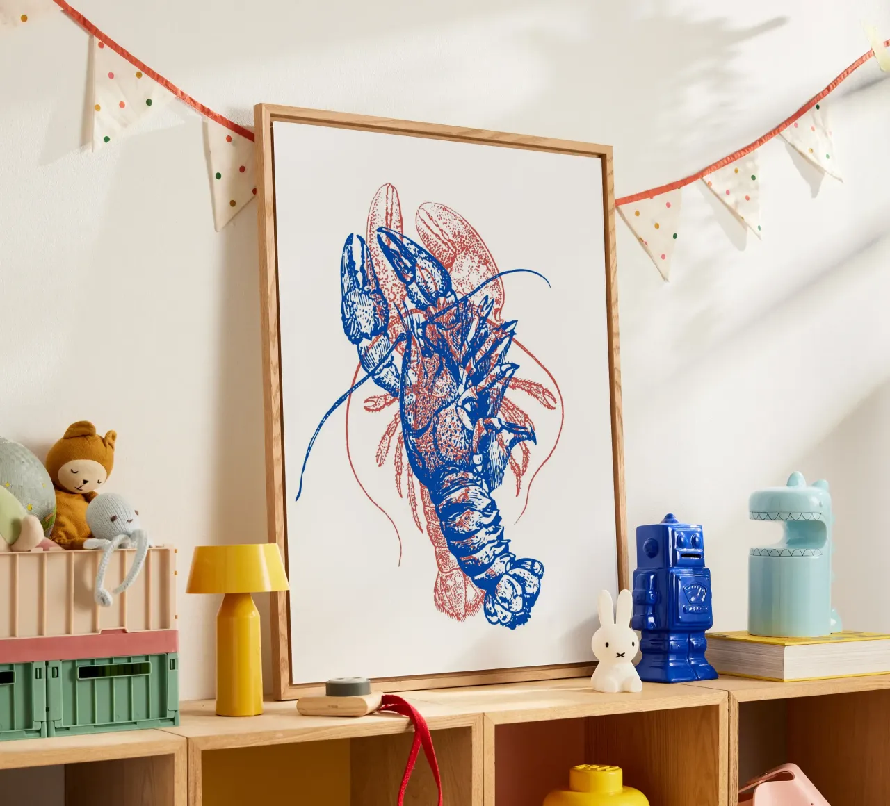 red and blue lobsters metacrilato de LisaArtes