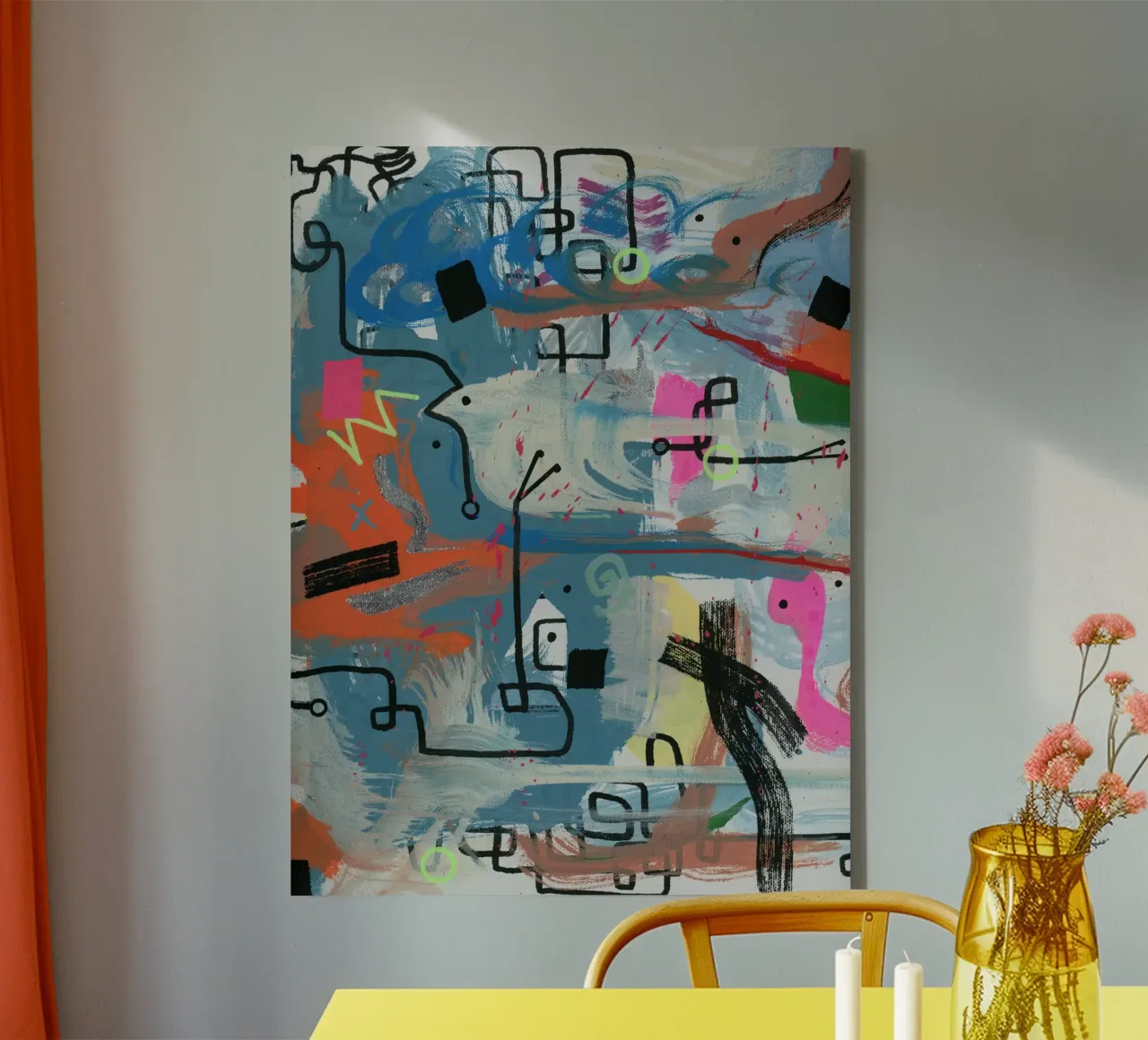 Verstoring 3 canvas met Baklijst van gtobonart