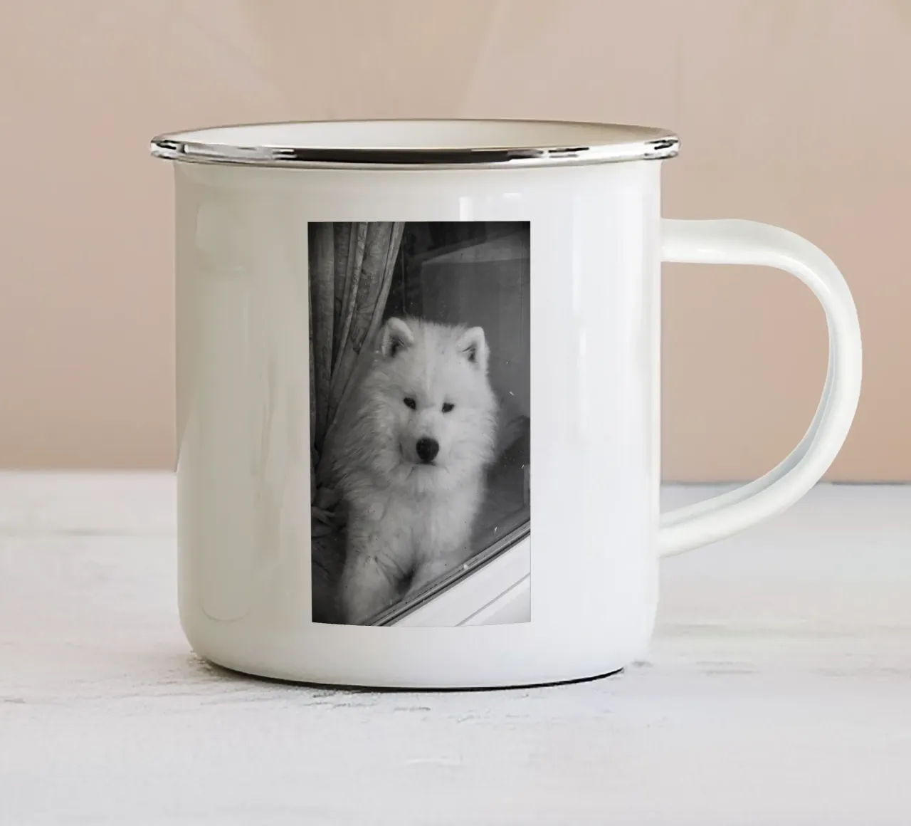 Cute Dog tazza in smalto da Fjöllart