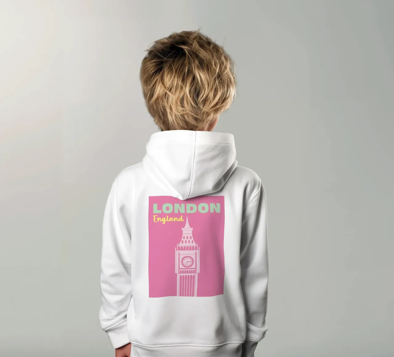 Londra, Inghilterra felpa bambino con cappuccio da Colorful Homes