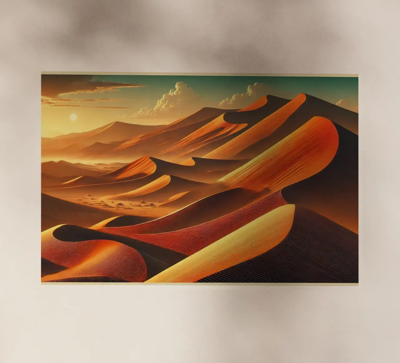 Poster d'epoca della Namibia, dune di Sossusvlei pellicola backlit da Wanderlust Vibes