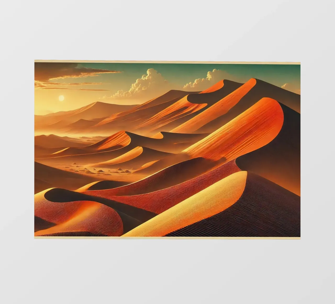Poster d'epoca della Namibia, dune di Sossusvlei pellicola backlit da Wanderlust Vibes