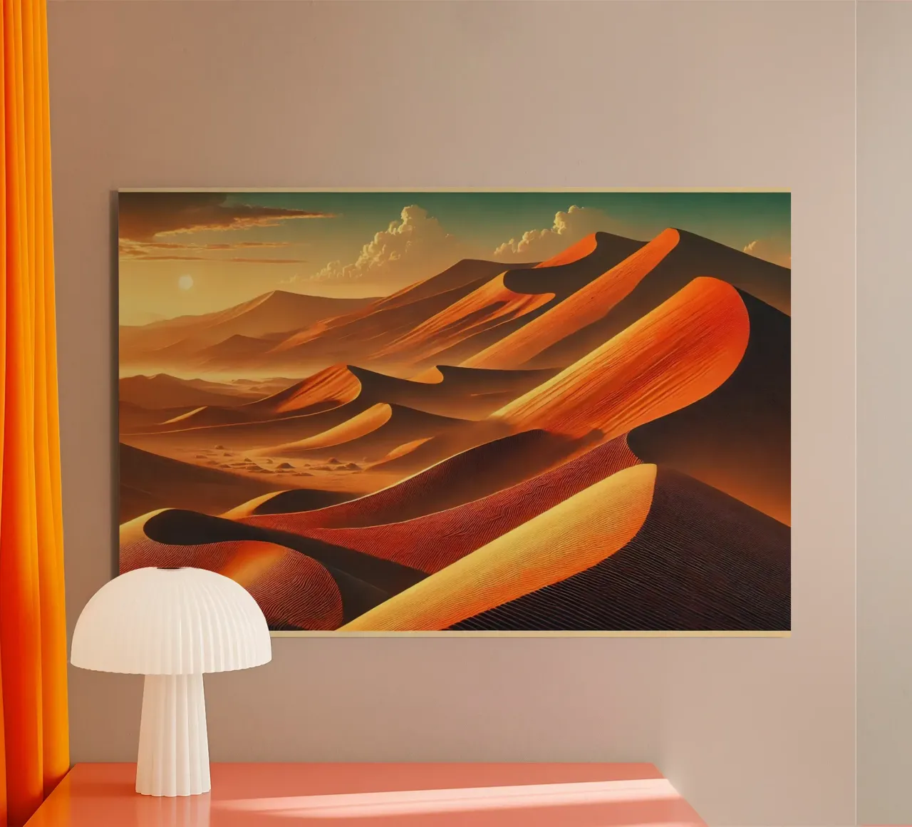 Poster d'epoca della Namibia, dune di Sossusvlei alluminio dibond da Wanderlust Vibes
